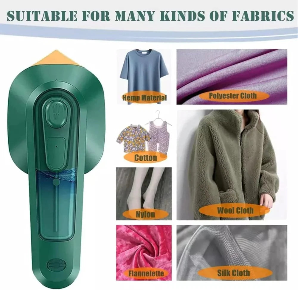 Mini Handheld Garment Steamer — Portable Travel Iron for Clothes
