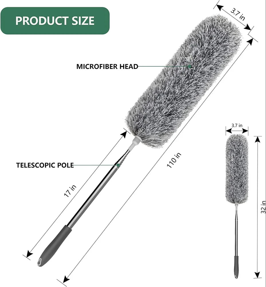 Fan Cleaning Duster – 100 Inch Extendable Microfiber Ceiling Fan & Home Cleaning Duster
