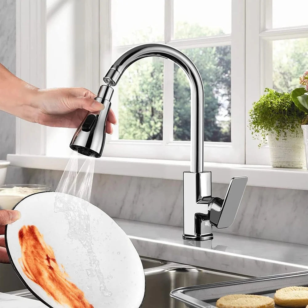360° Rotating Kitchen Tap Extender – Flexible Faucet Extension for Kitchen Sink