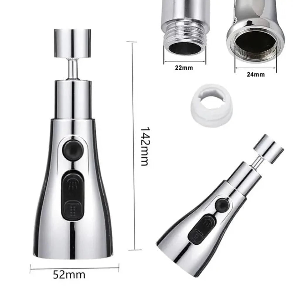 360° Rotating Kitchen Tap Extender – Flexible Faucet Extension for Kitchen Sink