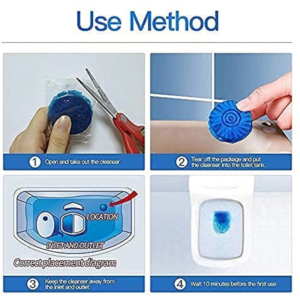 Toilet Bowl Cleaner Tablets – Set of 10 | Automatic Toilet Cleaning & Freshness Tablets